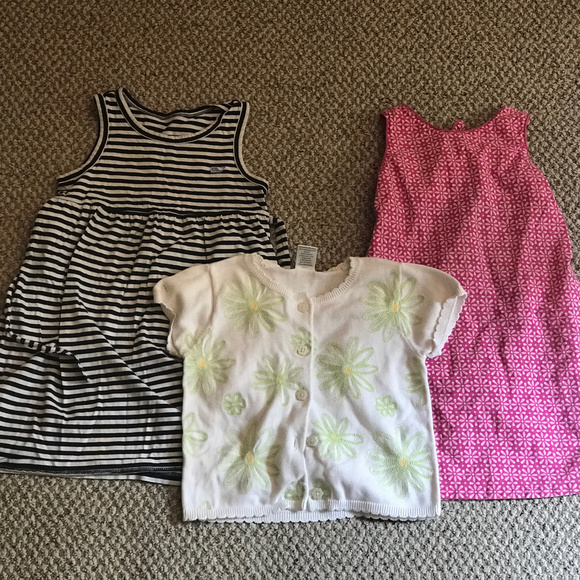 Other - Lot 2 dress, 1 cardigan girls sz 4T